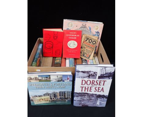 A SMALL QUANTITY OF BOOKS including vintage cookery books