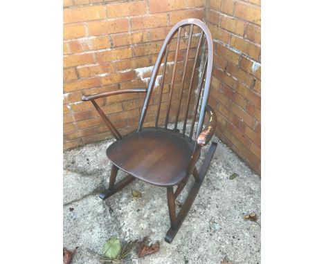 An Ercol spindle back rocking chair 