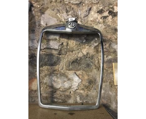 Vintage Chrome MG grill flange 