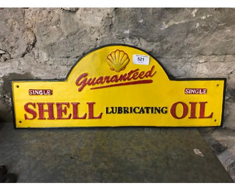SHELL Lubricant Oil Sign in vintage style (H20cm x 49cm) 