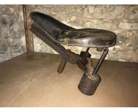Vintage 1930s  B175 Brooks motor bike seat , high 30cm length 36cm width 30cm. 