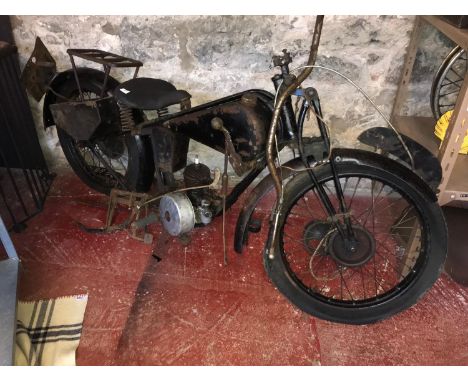 Triumph X 1930s vintage Motorbike. This bike is 80% intact and in good condition for her age. This would make a fabulous proj