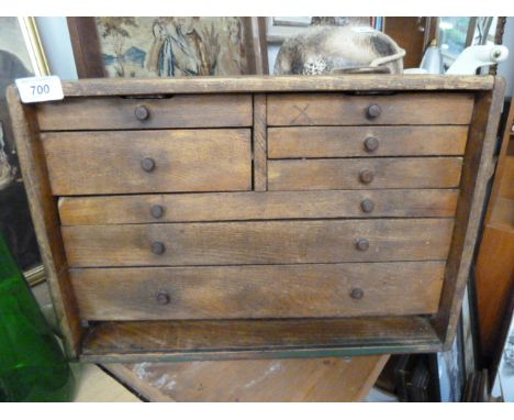 VINTAGE WOODEN TOOL CHEST WITH 8 DRAWERS