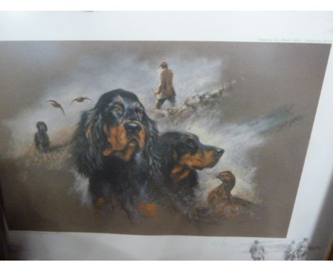 WATERCOLOUR OF 'THE BAILIFF' AND SIGNED MICK CAWSTON PRINT