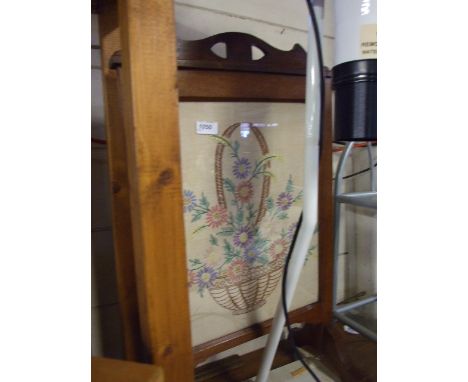EDWARDIAN EMBROIDERED FIRESCREEN