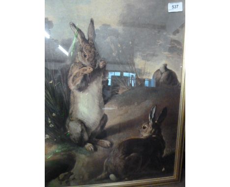 PRINT OF RABBITS
