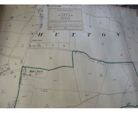 9 VINTAGE MAPS TO INC ORDNANCE SURVEY AND TITHE MAPS FOR THE PARISH OF HUTTON IN THE COUNTY OF ELY