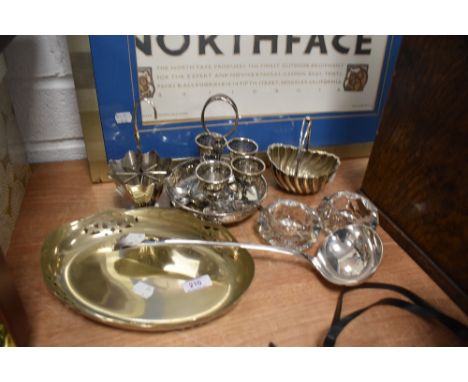 A selection of plated wares including large ladle