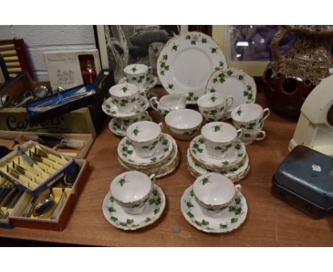 A part tea service by Colclough in the ivy design