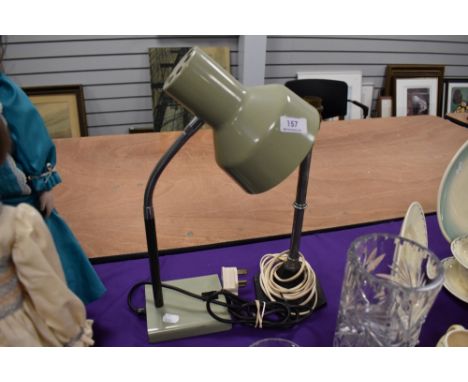 A pair of mid century lamp bases including goose neck