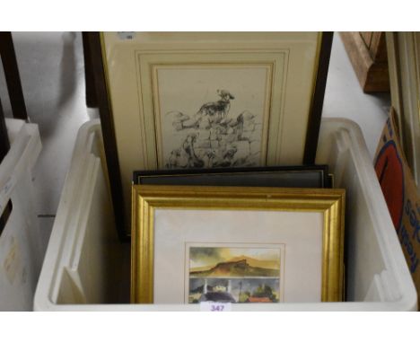 A selection of prints pictures and original art work