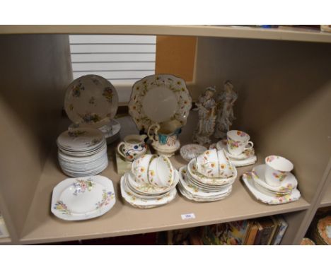A selection of tea wares including cups and saucers like Shelley and Standard China