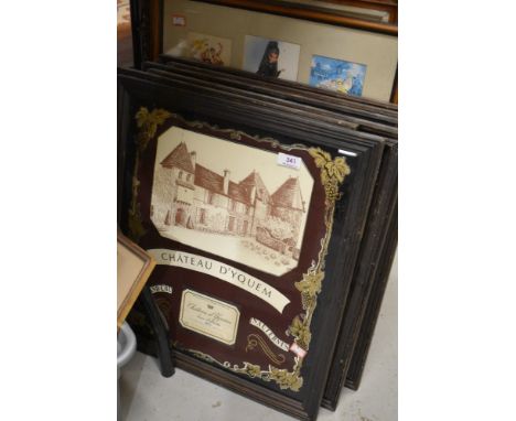 A selection of prints in mirror back frames