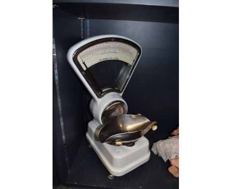 A set of vintage weighing scales.
