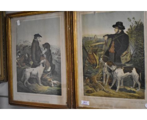 Two prints of gamekeepers