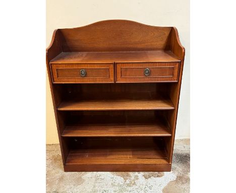 An open bookcase with two drawers by Nathan (H107cm W85cm D33cm)