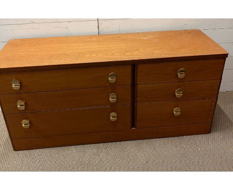 Stag low chest of drawers (H64cm W140cm D44cm)