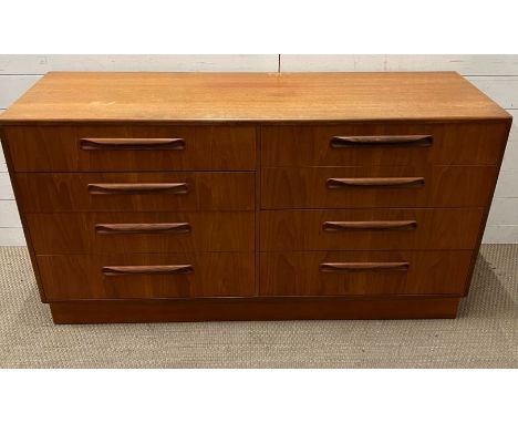 A G-Plan low chest of drawers/sideboard (H76cm W142cm D44cm)