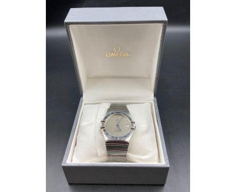 A Gents Omega Constellation Chronometer Automatic on stainless steel bracelet with box and papers Watch Number 49557324