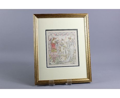 After Walter Crane - five book illustrations from the Queen of Summer or The Tourney of the Lily and the Rose, approx 17 w x 