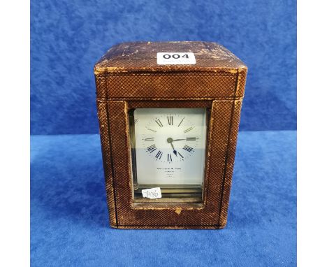 LARGE CARRIAGE CLOCK CASED