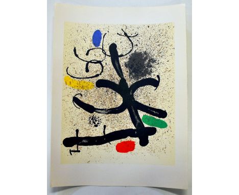 Joan Miro (Spanish 1893-1983) original lithograph from 'Darriere le Miroir', published in Paris by Meght Editeurs in 1971, wi