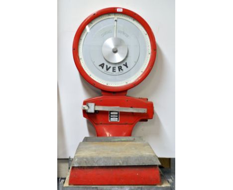 A large vintage Avery sack scale.