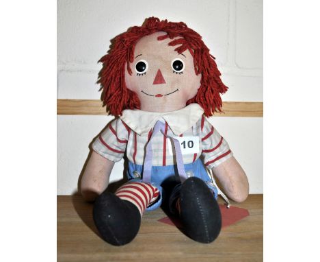 A 1960s American Raggedy Andy doll made by Knickerbocker Toy Co.
