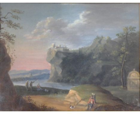 MRS M.K. BASSETT, Colchester (19th century), After the Old Master
Italianate Landscapes
Oils on board
Old labels to verso ins