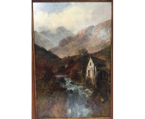 F. WALTERS (19th/20th century) British
The Mill
Oil on canvas
Signed
34 x 52 cm, framed CONDITION REPORTS: Generally in good 