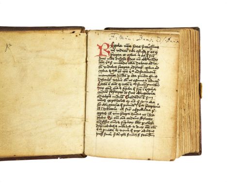 ƟFranciscan Rule, with associated texts, in Latin, decorated manuscript on paper [Germany (probably Bamburg), second half of 