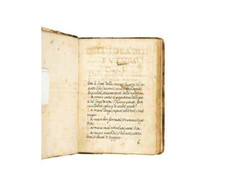 ƟTreatise on Chiromancy, in Italian, illustrated manuscript on paper [Italy, seventeenth century]54 leaves (including 2 blank