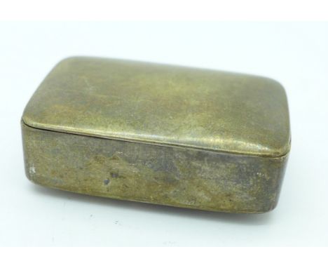 A silver snuff/pill box by Joseph Willmore, Birmingham 1807