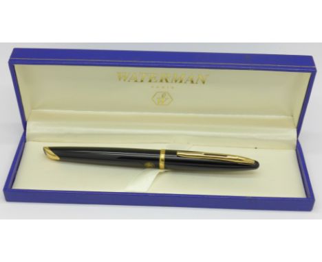 A Waterman fountain pen with 18ct gold nib, for Vauxhall, boxed