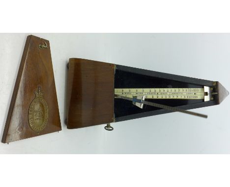 A mahogany cased metronome, 'Systeme de Maelzel, Best Swiss Make', 168102