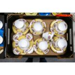 Tuscan Albany part tea set to include 5 trio's, cake plate, milk jug 1 cup and 1 side plate ( 1