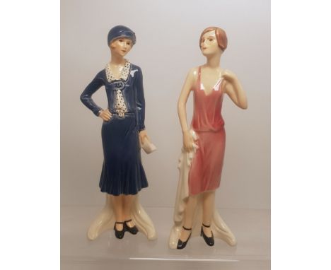 Two Goebel Art Deco Style Figures 'The Cosmopolitan and 'At the tea dance' 