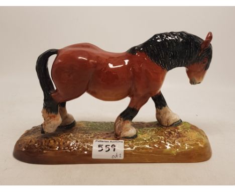Royal Doulton 'Pride of the Shires' figure on ceramic base HN2564 tip of one ear a/f. 