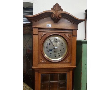 Oak long cased grandfather Clock 192cm H 