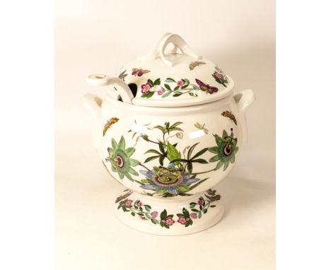 Portmeirion Botanical Patterned Soup Tureen &amp; Ladle, height 30cm 