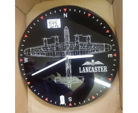 An officially licensed RAF Lancaster Bomber wall clock. 