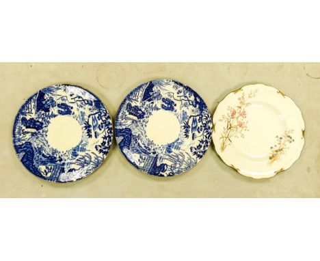 Royal Crown Derby Decorative Wall Plates, ( white item marked Bow English Bone China over original backstamp)(3) 