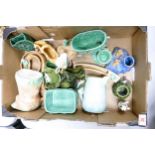 A collection of Sylvac to include imp flower posies, Squirrel jug, vases etc ( 1 tray)