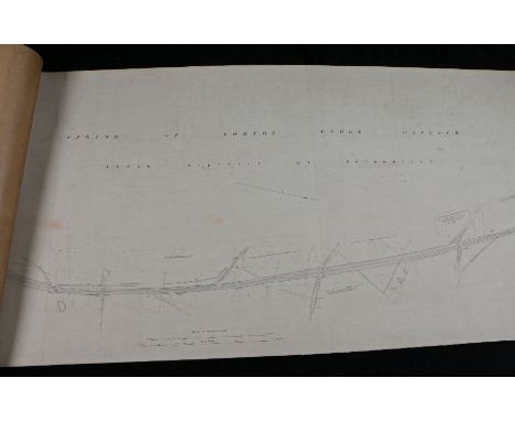 Railwayana- railway line plan, "Parish of Norton under Cannock Urban District of Brownhills, scale 2 chains to 1 inch, titled