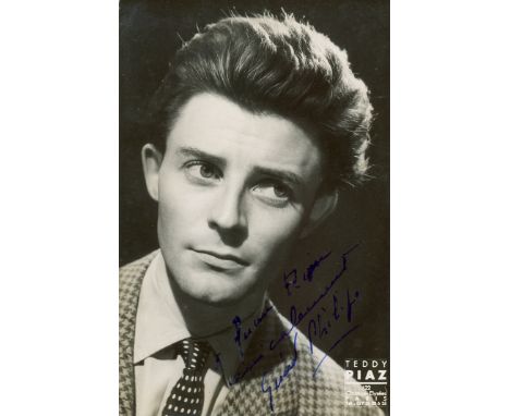 PHILIPE GÉRARD: (1922-1959) French Actor. Vintage signed and inscribed postcard photograph of Philipe, the image showing the 