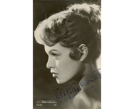 BARDOT BRIGITTE: (1934- ) French Actress &amp; Sex Symbol. Vintage signed postcard photograph, the Wandamme image, from Paris