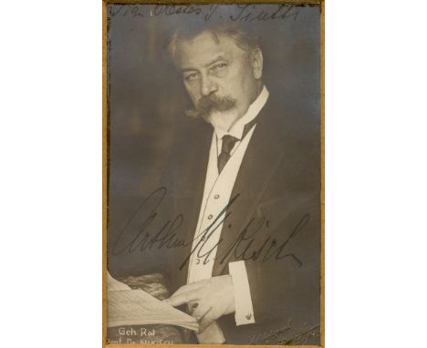 NIKISCH ARTHUR: (1855-1922) Hungarian Conductor. Widely admired by contemporary composers and conductors. Signed and inscribe
