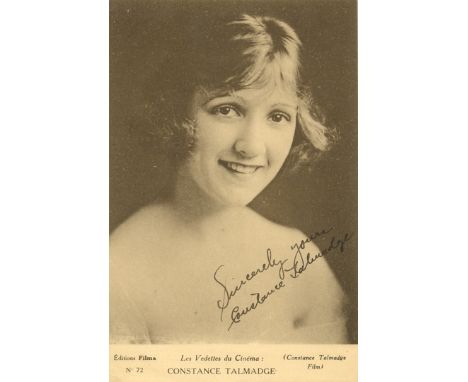 AUTOGRAPH ALBUM: A very fine autograph album including 68 vintage signed postcard photographs by French film and silent film 