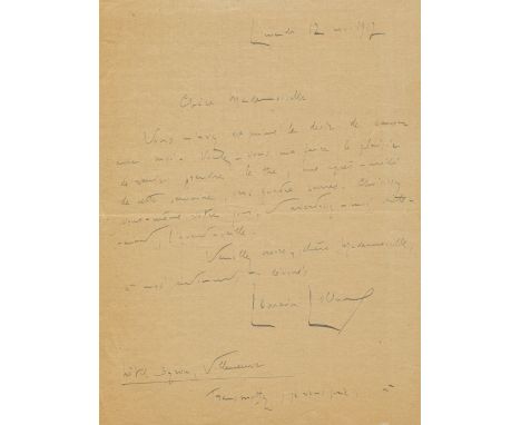 ROLLAND ROMAIN: (1866-1944) French Dramatist & Novelist, Nobel Prize winner for Literature, 1915. Two A.Ls.S., Romain Rolland
