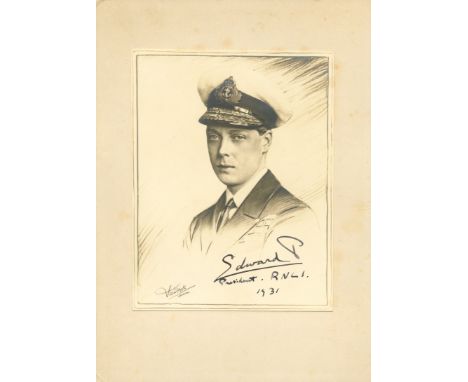 EDWARD VIII: (1894-1972) King of the United Kingdom January - December 1936. Later Duke of Windsor. A good vintage signed 8 x